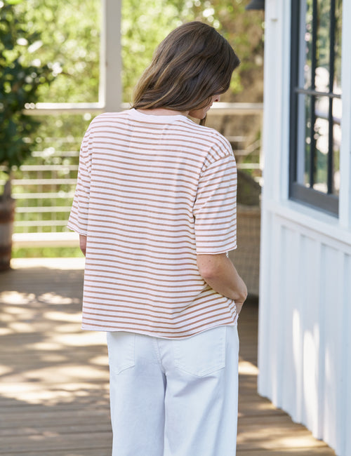 PERRY Vintage White and Camel Stripe, Vintage Jersey, alternate view