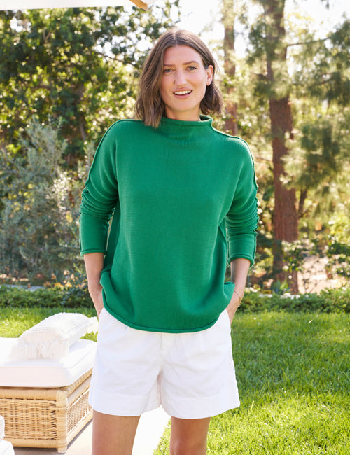 MONTEREY Kelly Green, Pure Italian Cotton, view 4