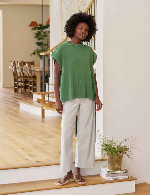 MONTECITO VEST Eucalyptus, Pure Italian Cotton, view 5