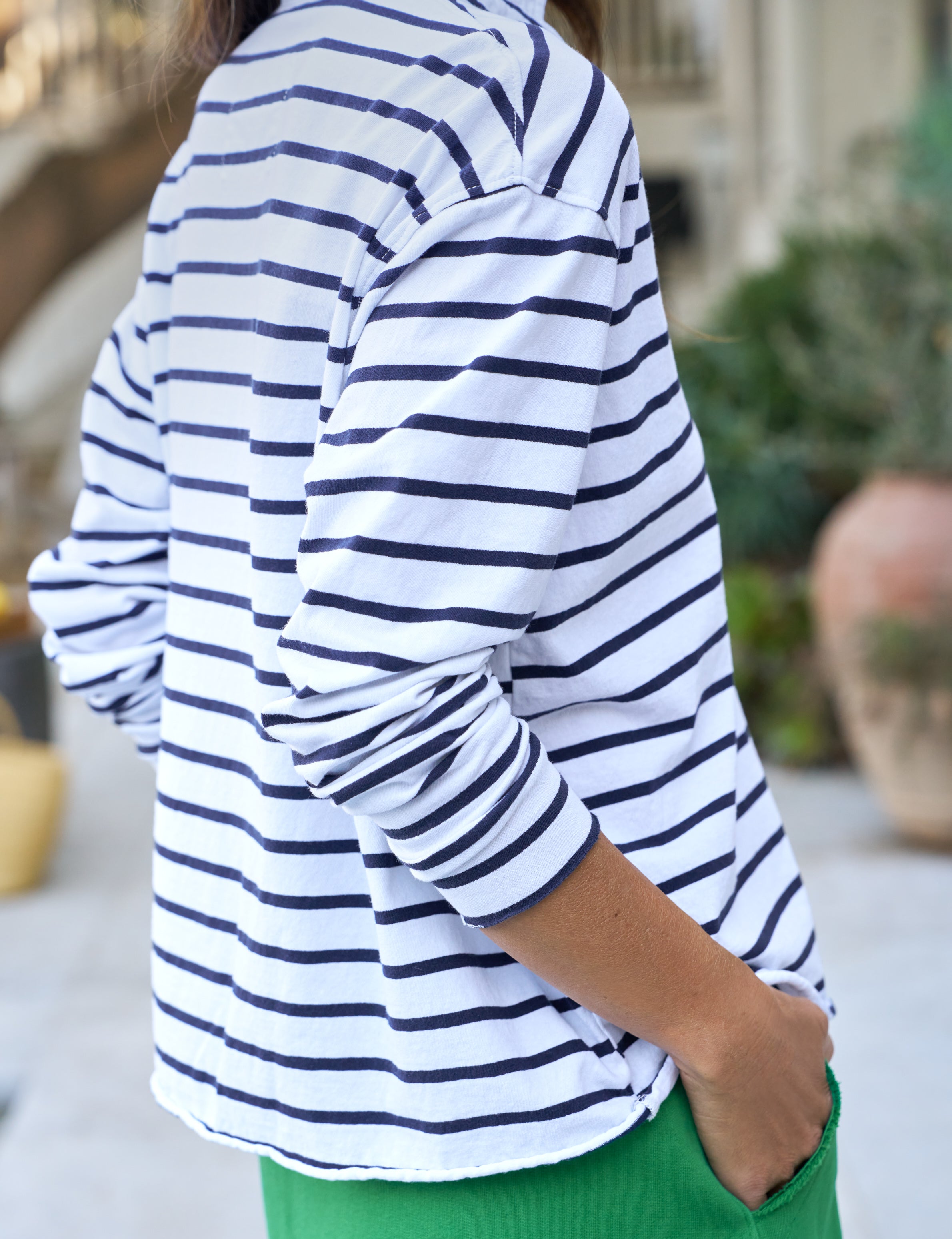 PATRICK Wide Navy French Stripe, Heritage Jersey