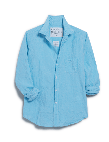 BARRY Gingham Blue, Signature Crinkle