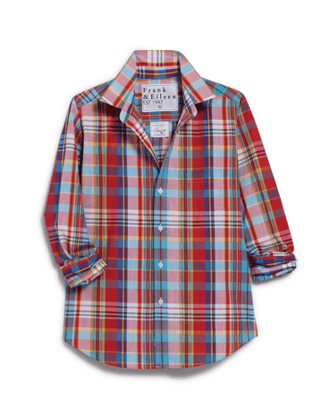 BARRY Primary Color Plaid, Italian Classic Poplin