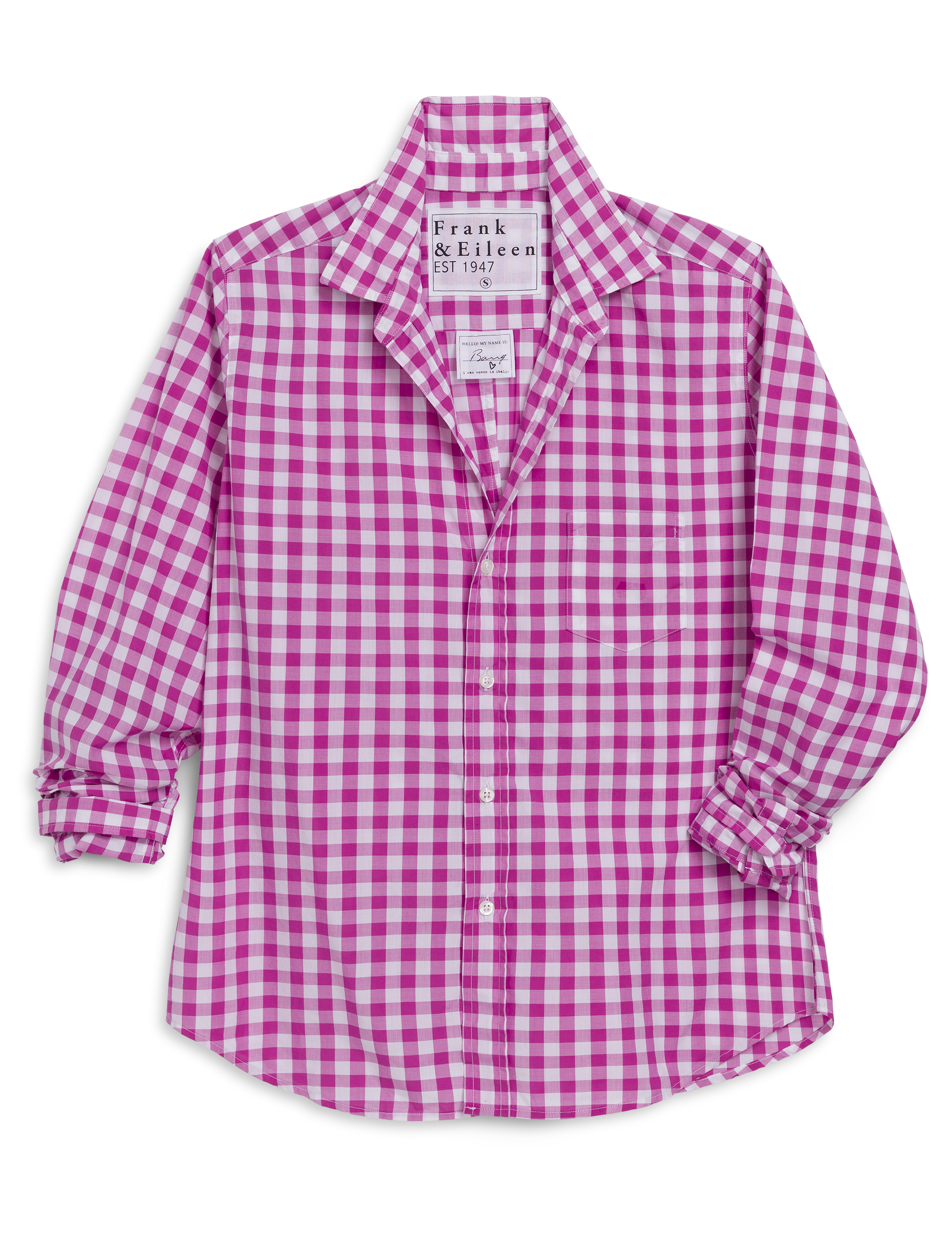 BARRY Pink Check, Superluxe, front view