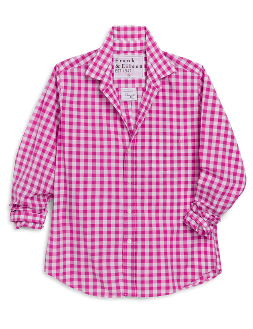 BARRY Pink Check, Italian Superluxe, front view