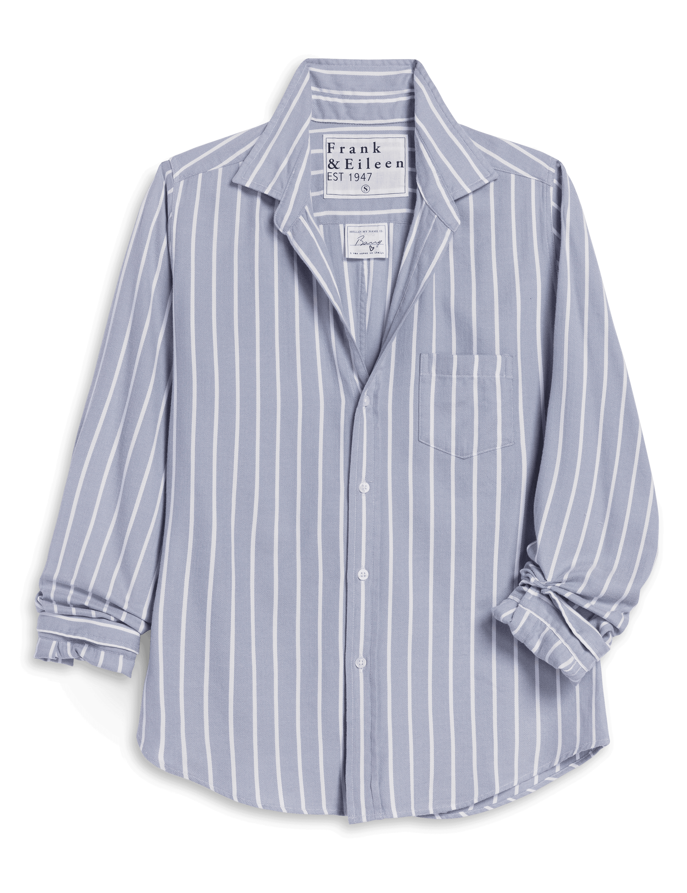 BARRY Wide Blue Stripes, Italian Flannel