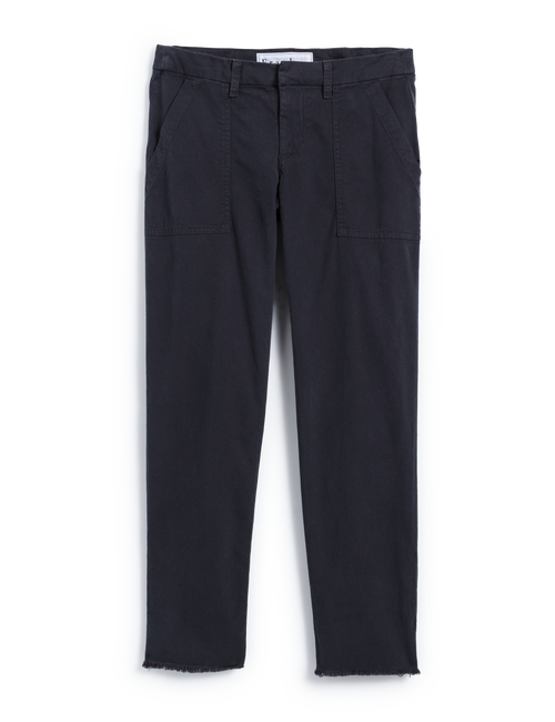 Flat front of Black Frank & Eileen Blackrock in Italian Peached Twill, view 4