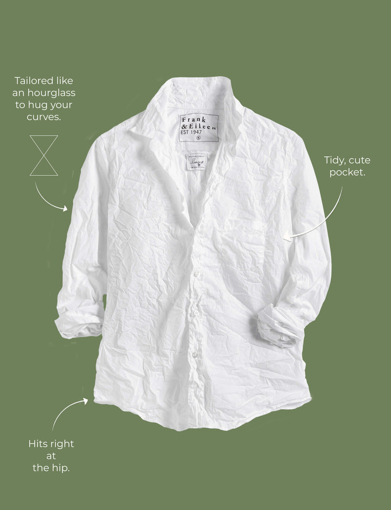 Barry Button Up White Wrinkle