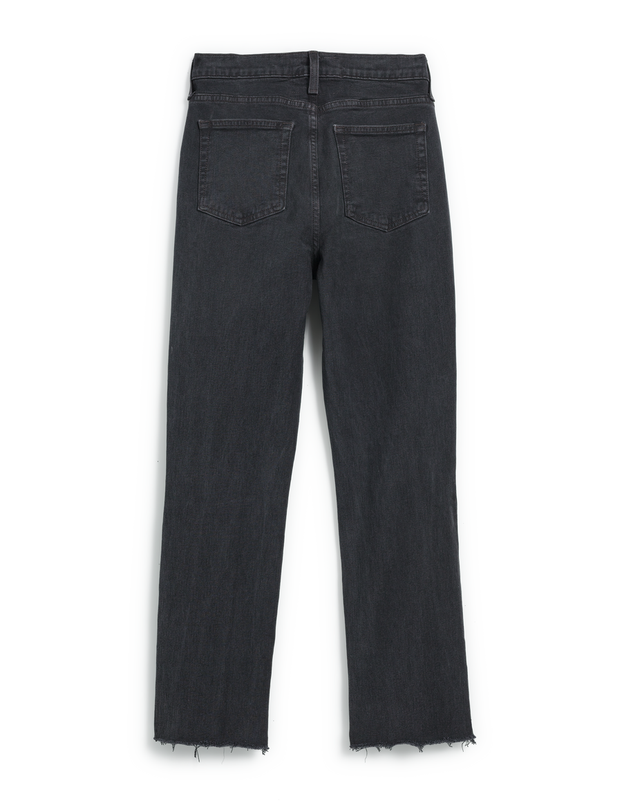 Straight Leg Button-Fly Jean Washed Black