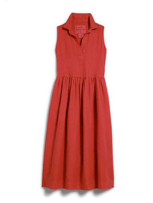 DAPHNE Summer Red, Washed Linen, view 6