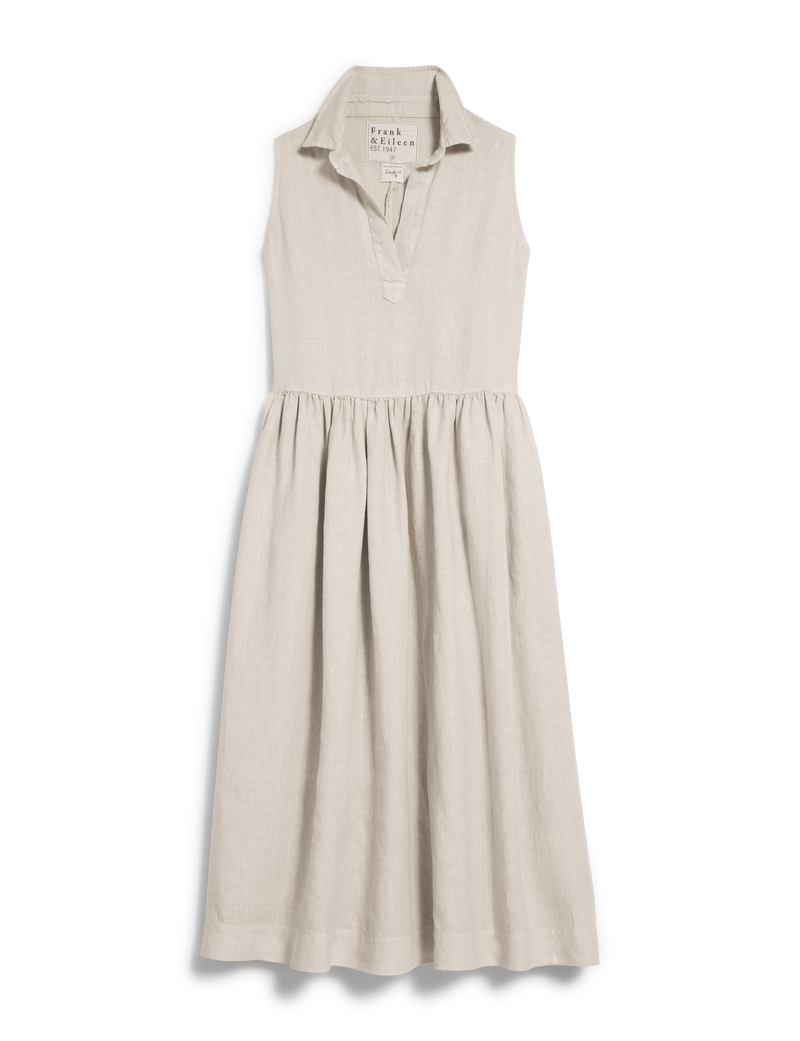 Daphne, Sleeveless Popover Dress, Tan Frank & Eileen