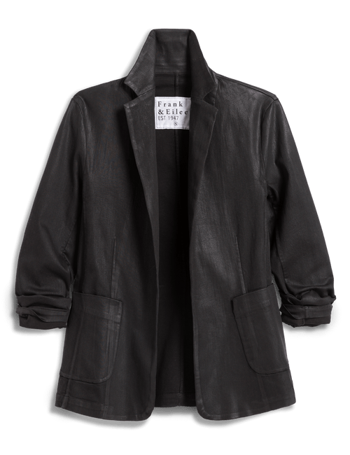 DUBLIN Black Wax, Italian Waxed Denim, view 8