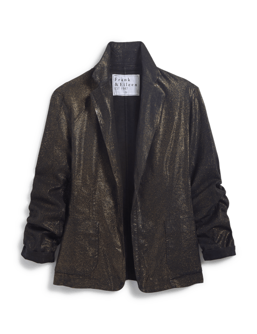 DUBLIN Gold Glitter Wax, Italian Waxed Denim, view 4