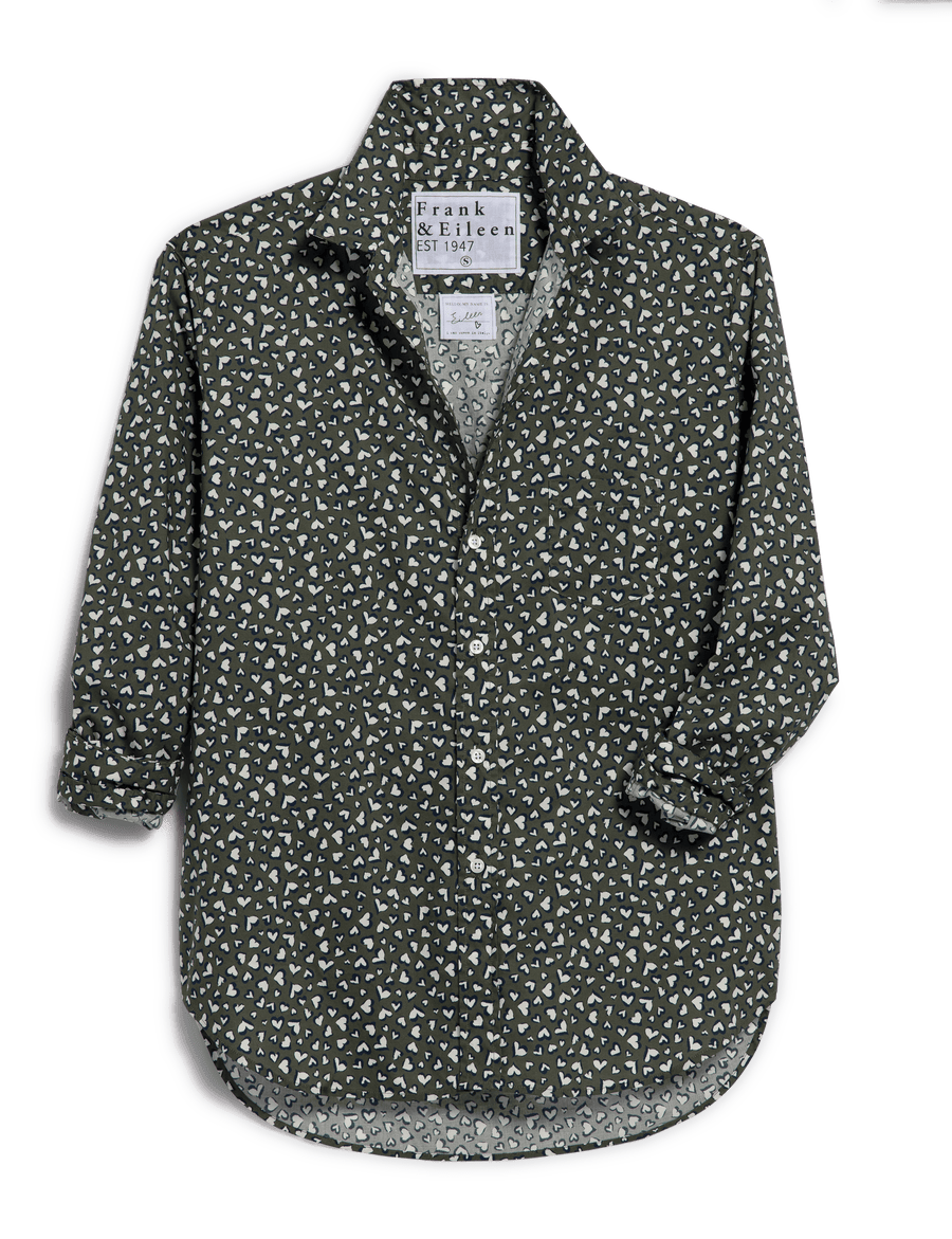 EILEEN Green Messy Hearts, Italian Cotton