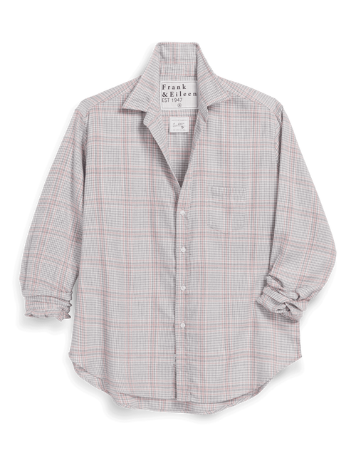 EILEEN Gray and Pink with Cream Plaid, Italian Cashmere Touch, view 6
