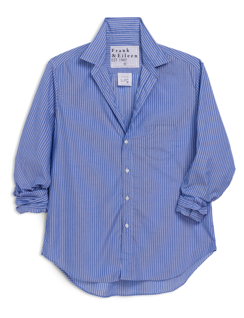 EILEEN Blue on Blue Stripe, Italian Superluxe, front view
