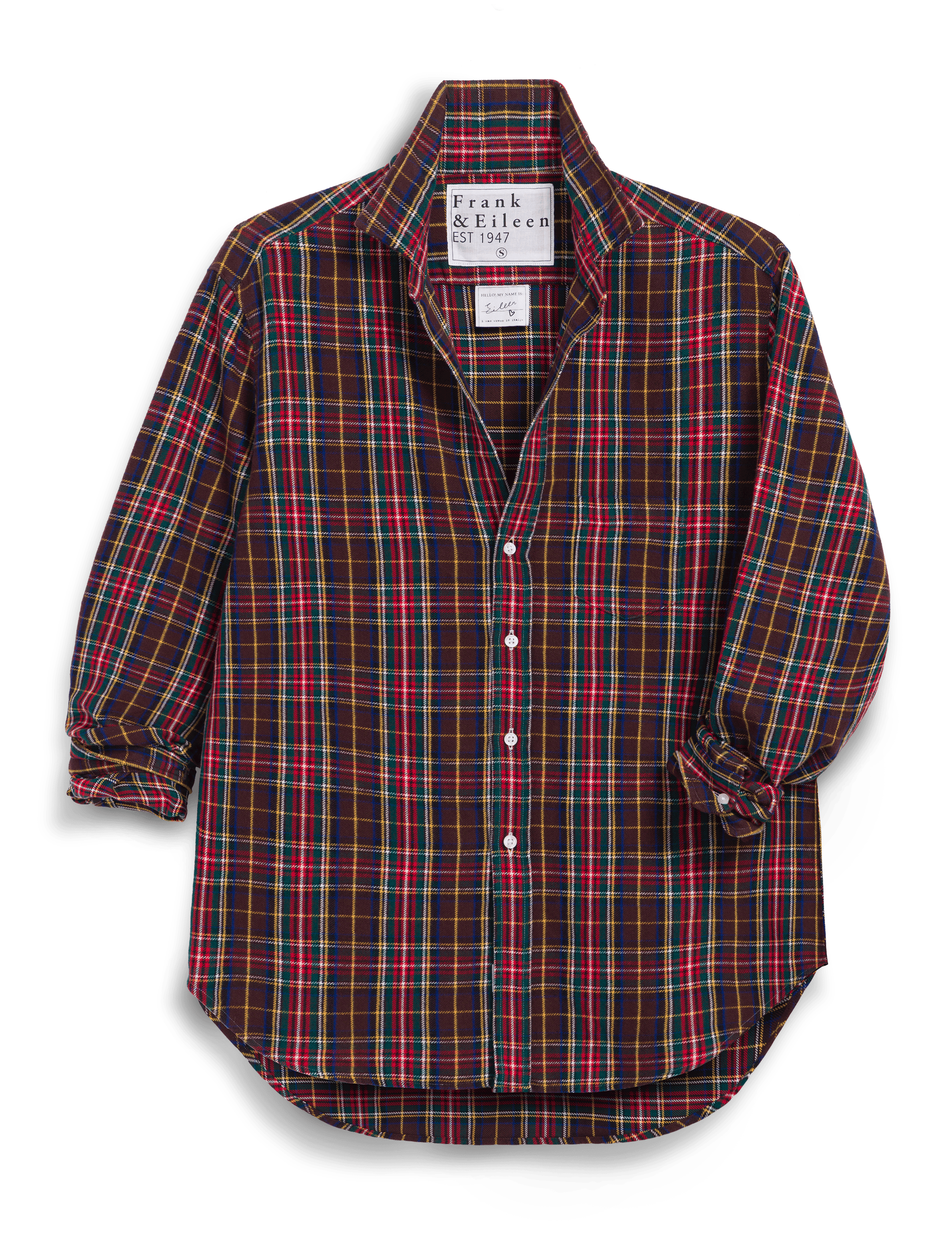 EILEEN Brown Multi Plaid, Italian Flannel