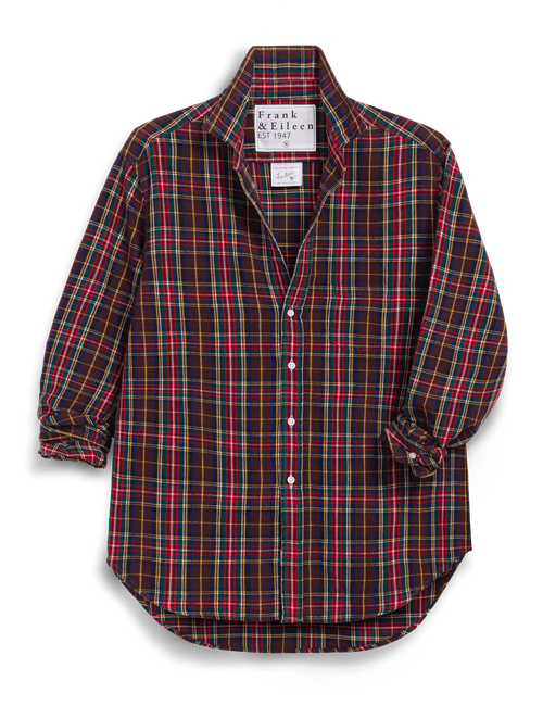 EILEEN Brown Multi Plaid, Italian Flannel, view 4