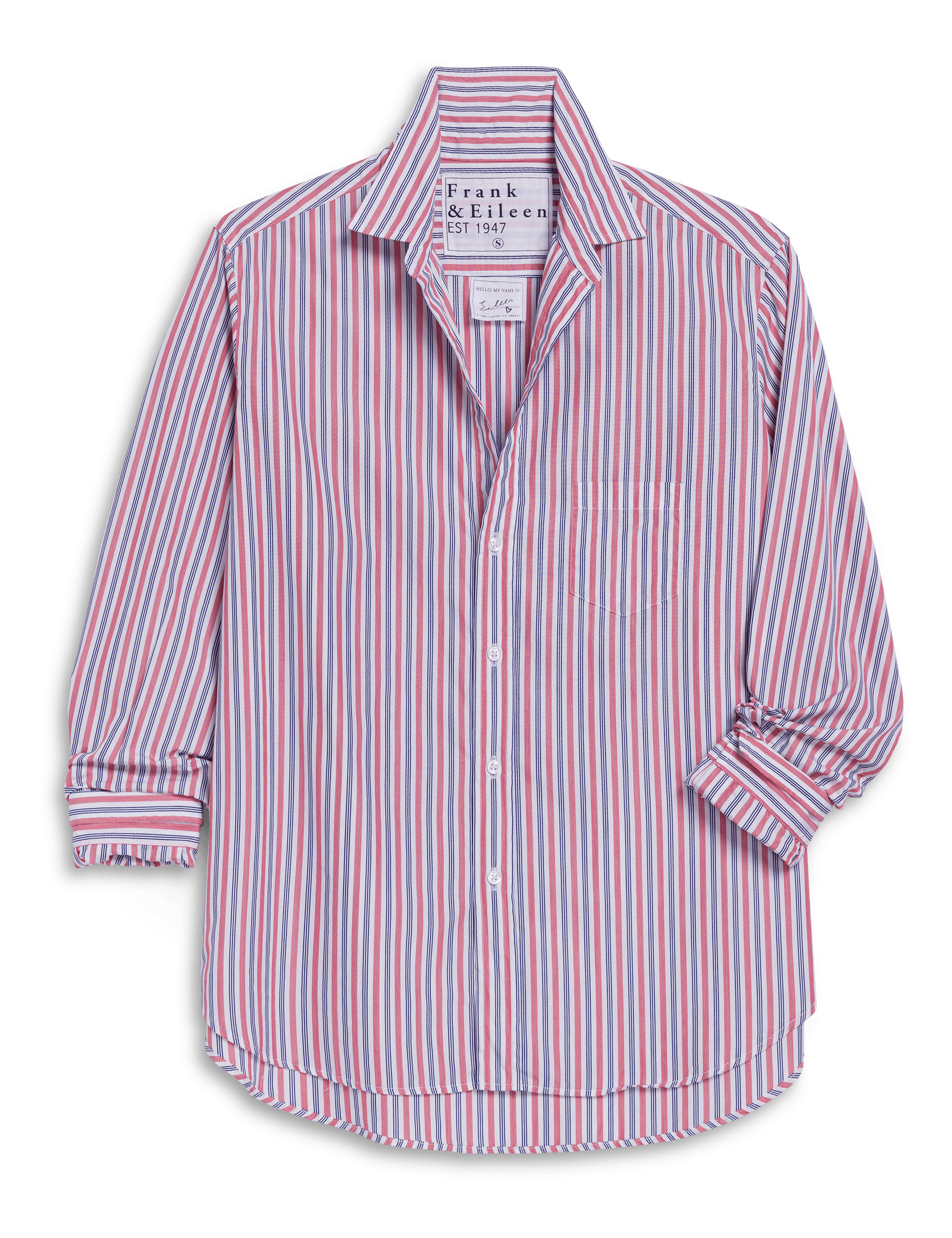 EILEEN White and Red with Navy Stripe, Superluxe