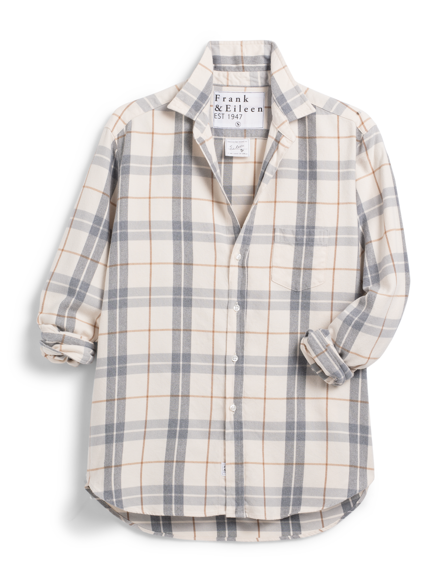 EILEEN Cream with Gray Plaid, Flannel