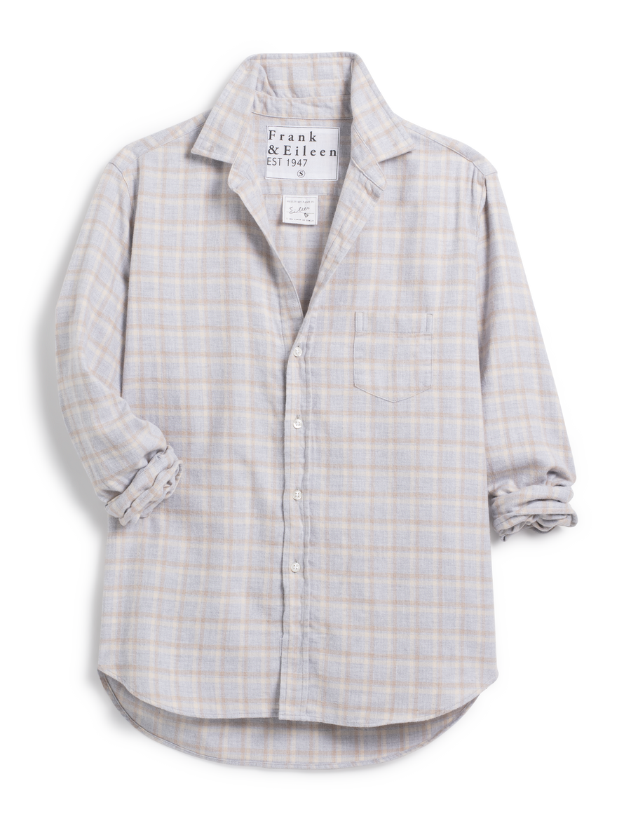 EILEEN Camel and Cream with Gray Plaid, Flannel