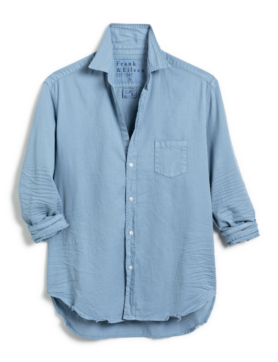 Eileen, Relaxed Button-Up Shirt, Dusty Blue | Frank & Eileen