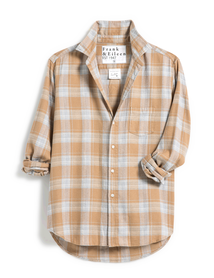 EILEEN Gray and Sand Plaid, Flannel