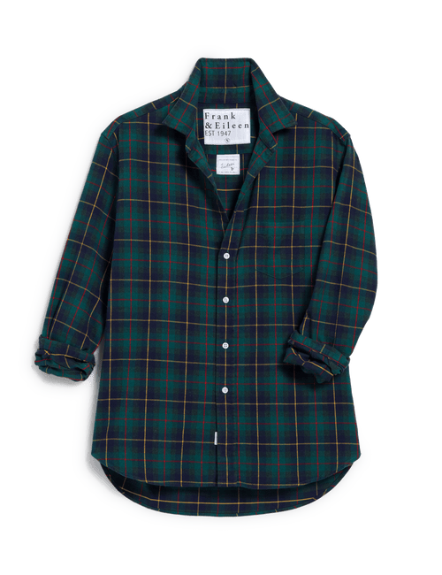 EILEEN Green and Yellow with Red Plaid, Flannel, view 4