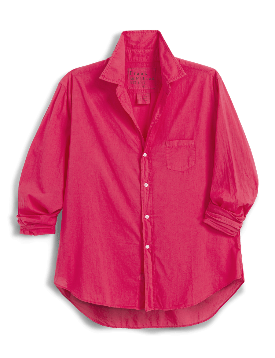 Frank&Eileen ROSE VOILE シャツ ゆったり USA製 Eileen, Relaxed Button-Up Shirt, Dark Pink | Frank & Eileen