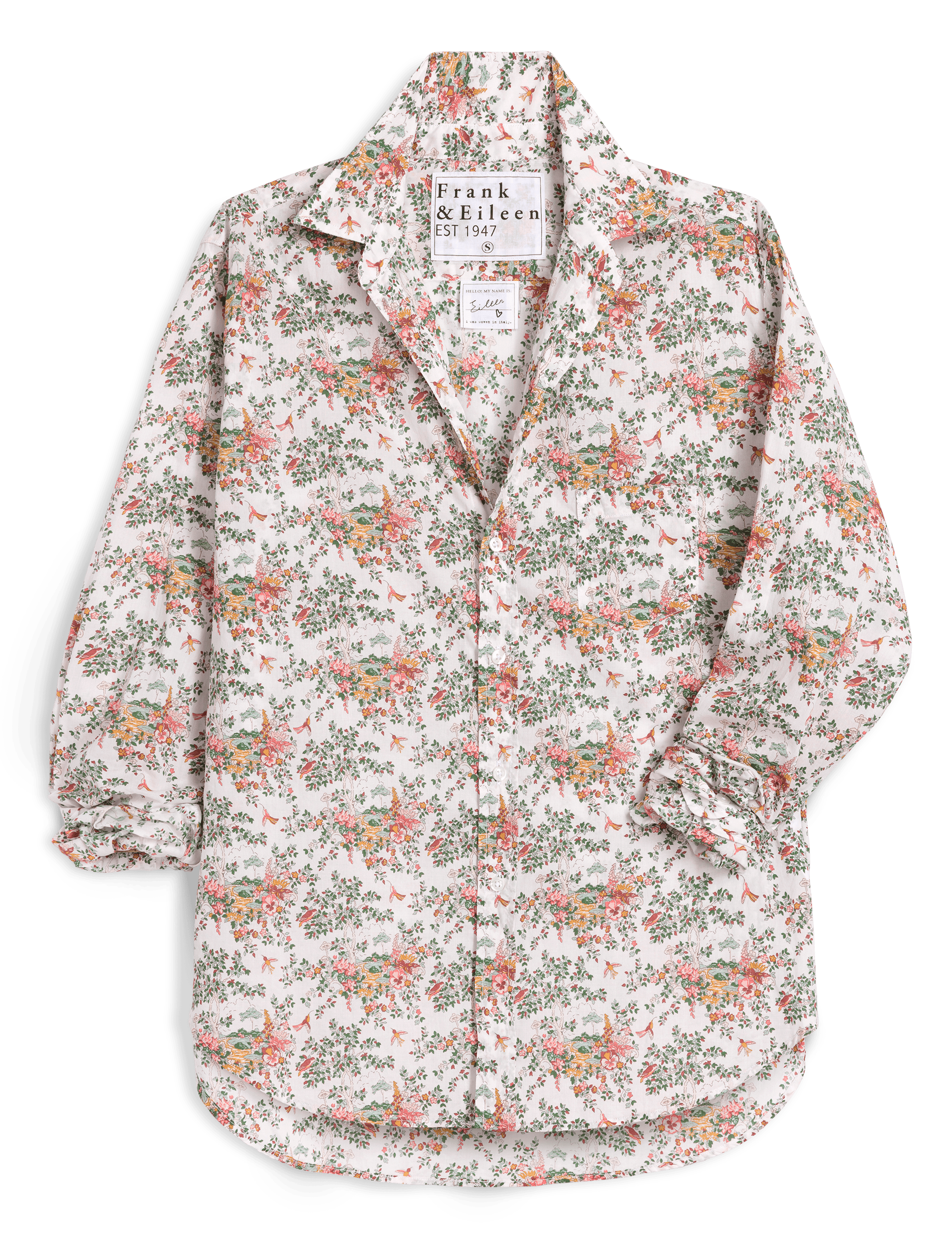 EILEEN Pink Bird Floral, Made with Liberty Fabric