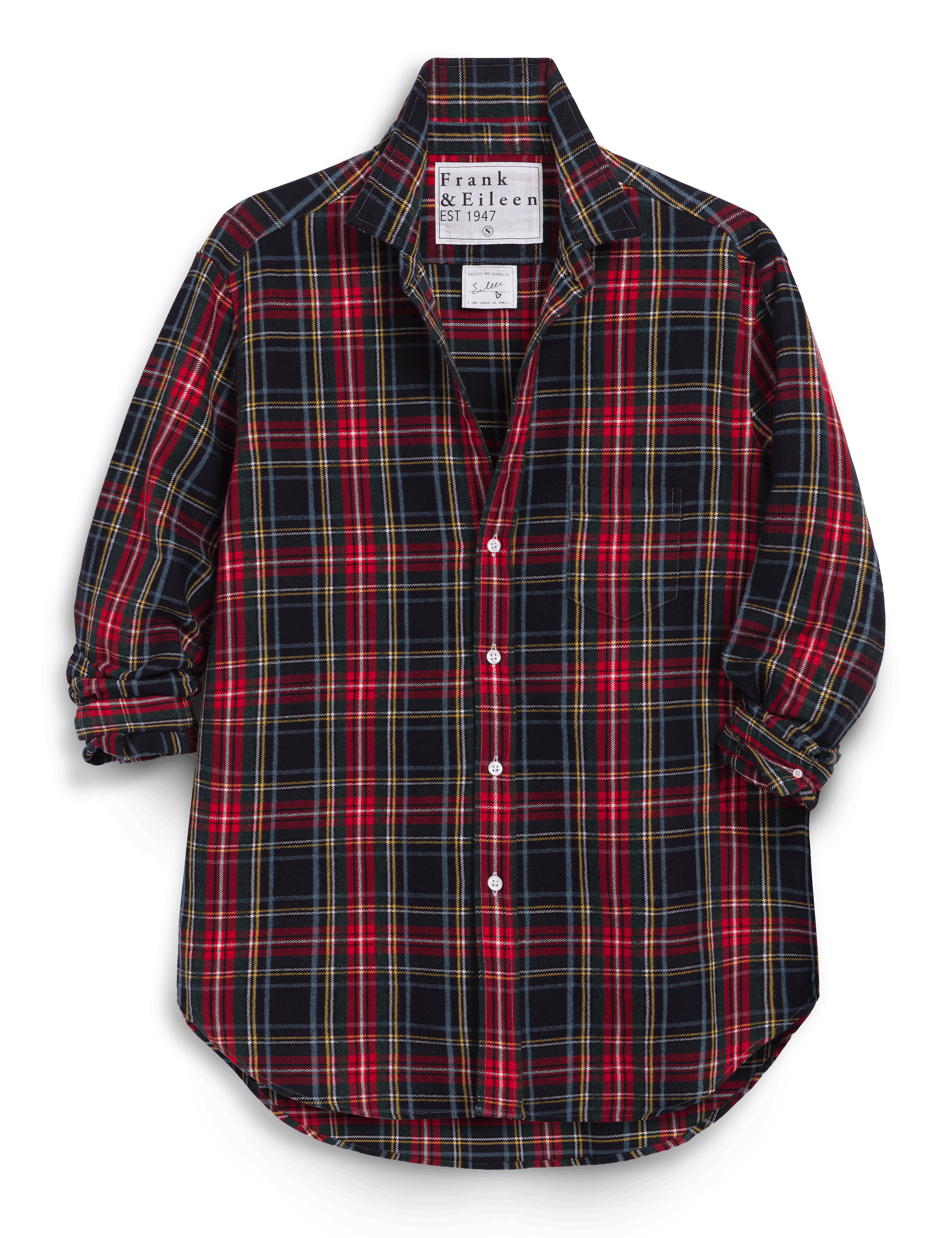 EILEEN Red Multi Plaid, Italian Flannel