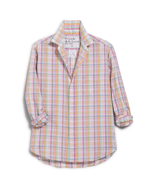 EILEEN Green and Orange Plaid, Casual Cotton, front view