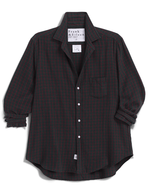 EILEEN Green with Red Windowpane, Italian Flannel, view 5