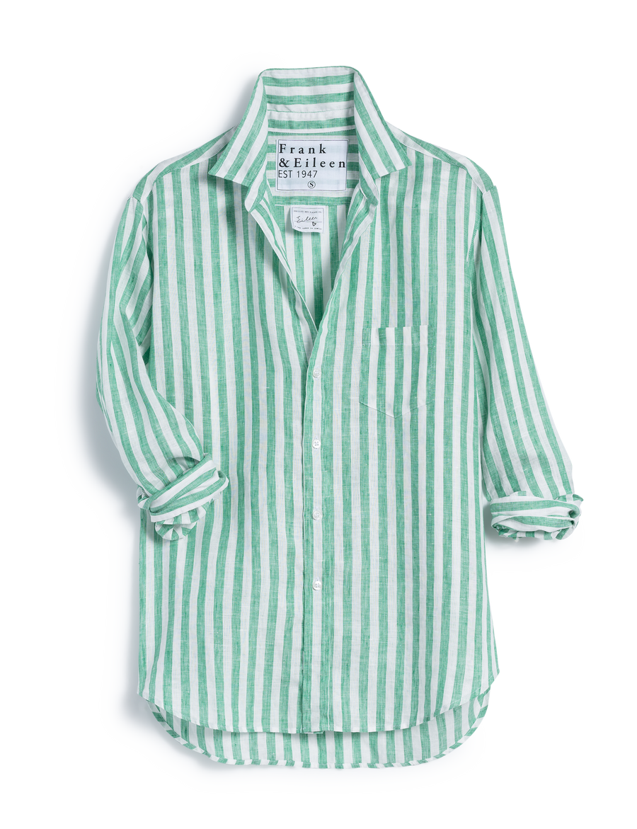 EILEEN Green Stripe, Classic Linen