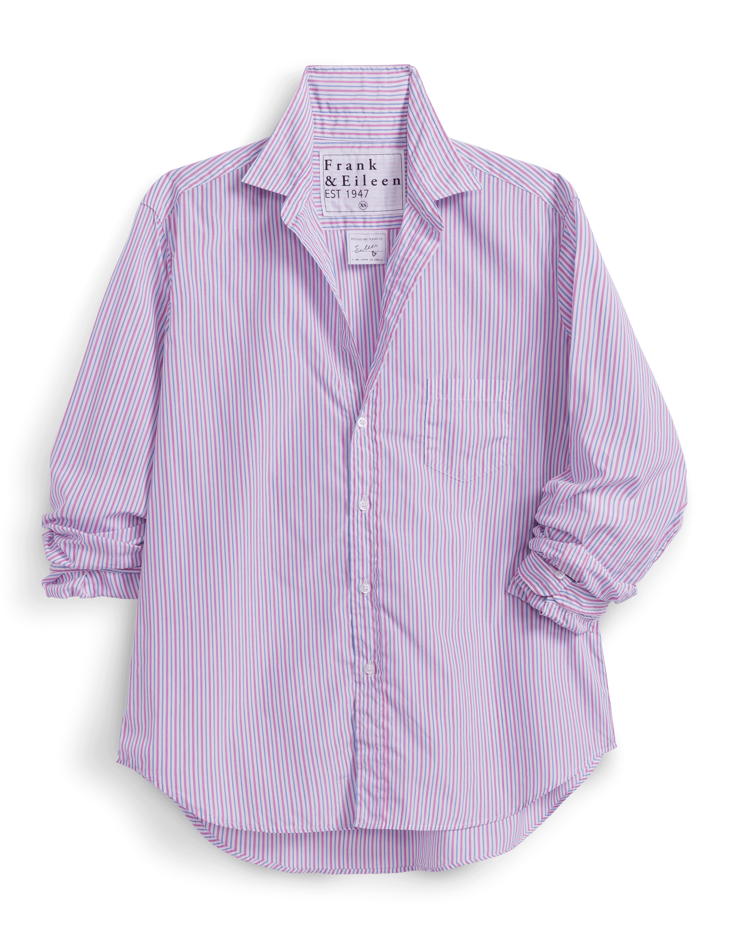 EILEEN Hot Pink and Blue Stripe, Superluxe, front view