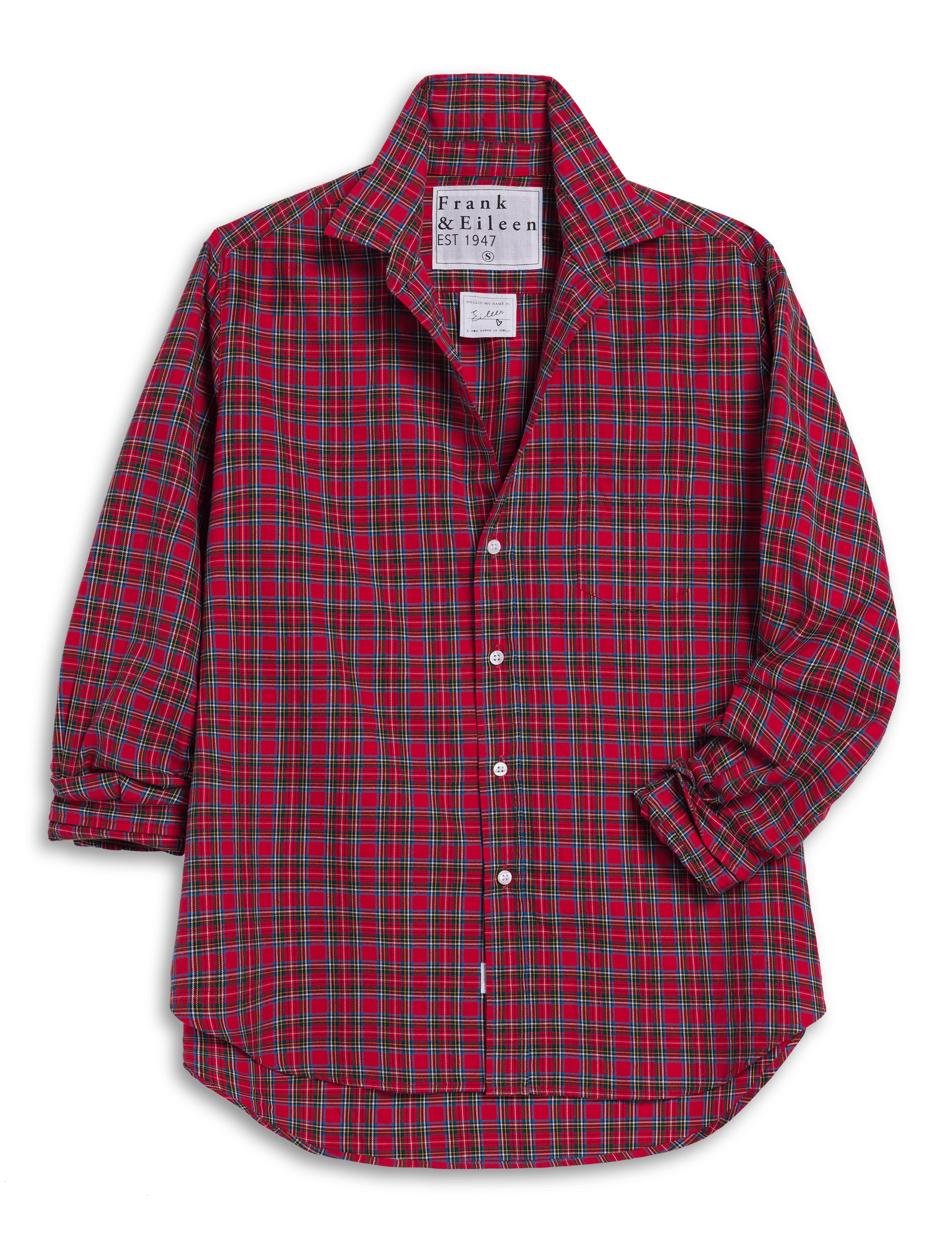 EILEEN Multicolor Small Red Plaid, Italian Flannel