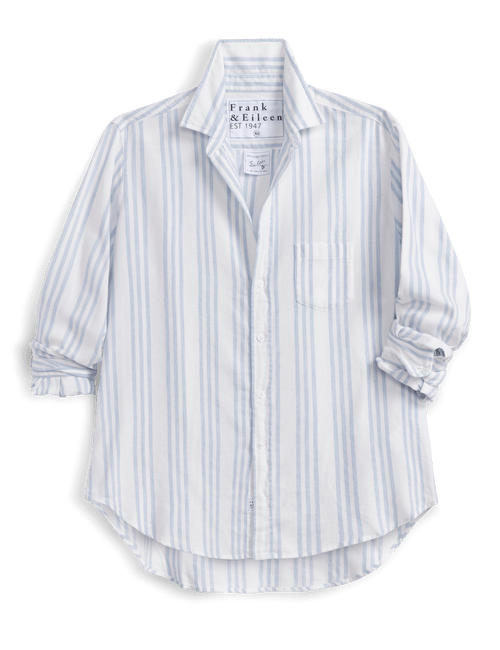 EILEEN Multi Blue Stripe, Italian Flannel, view 5