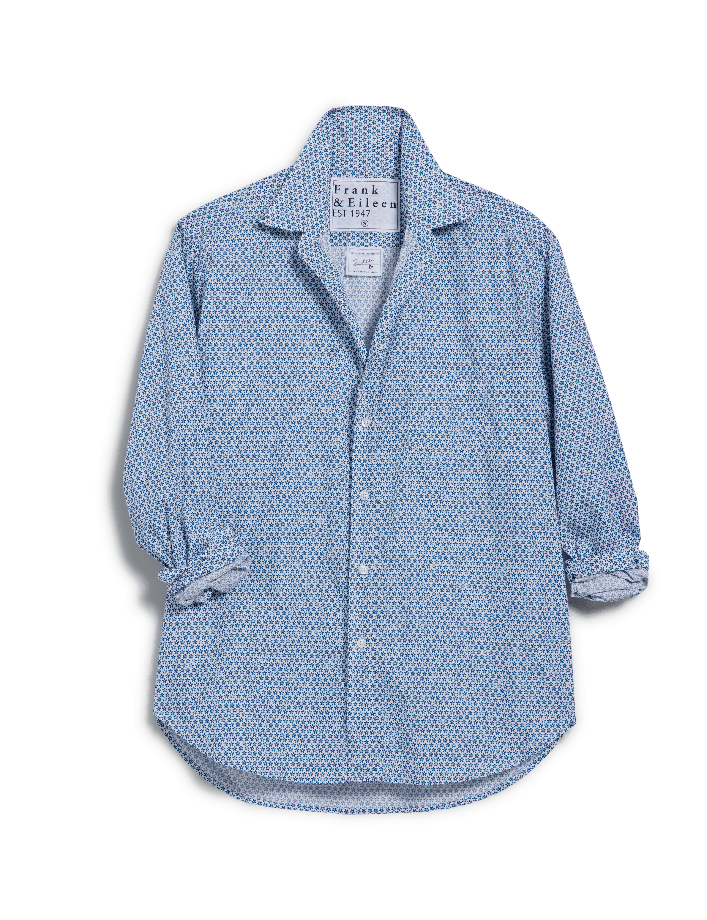 EILEEN Blue Flowers, Italian Cotton