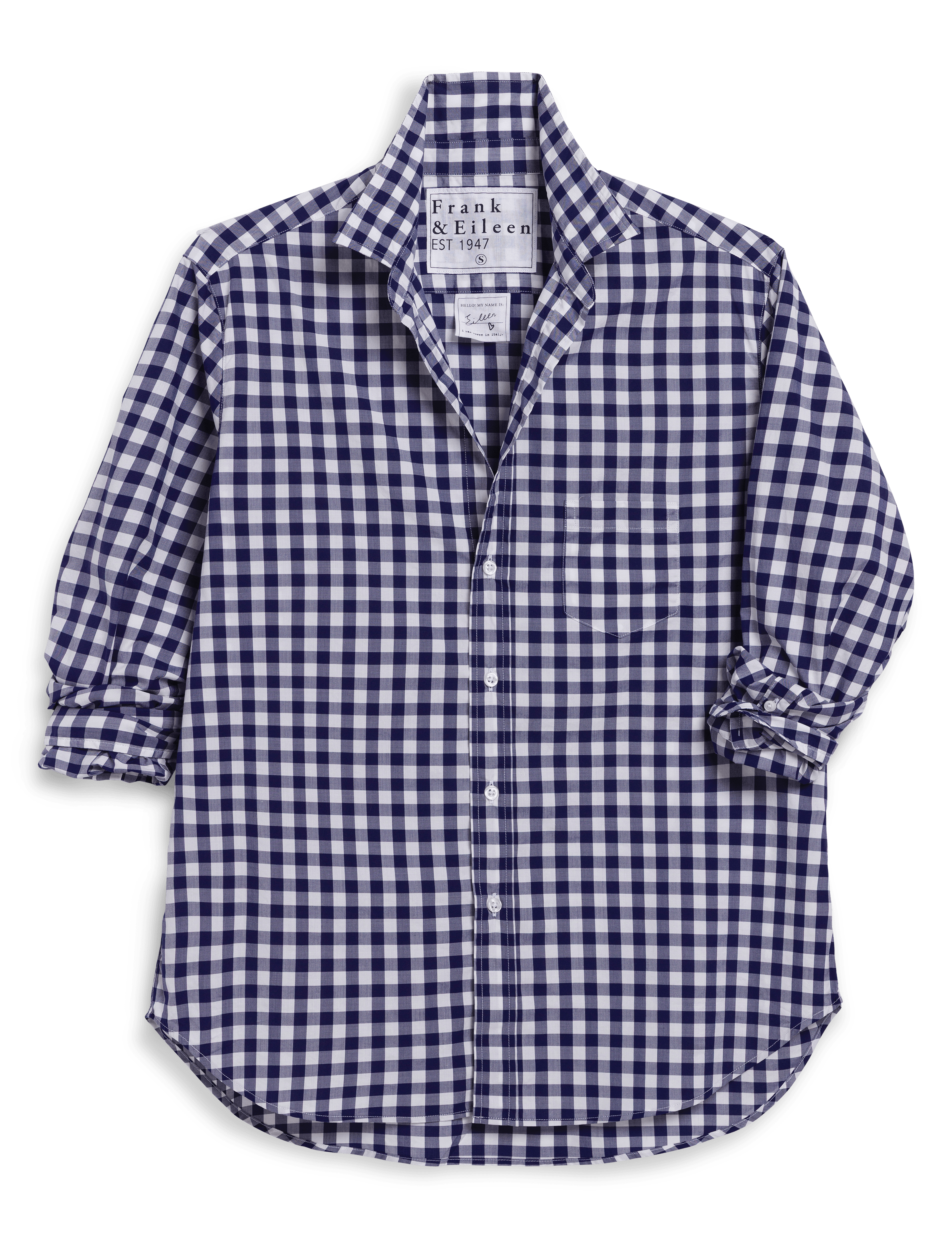 EILEEN Navy Gingham, Superluxe, view 4