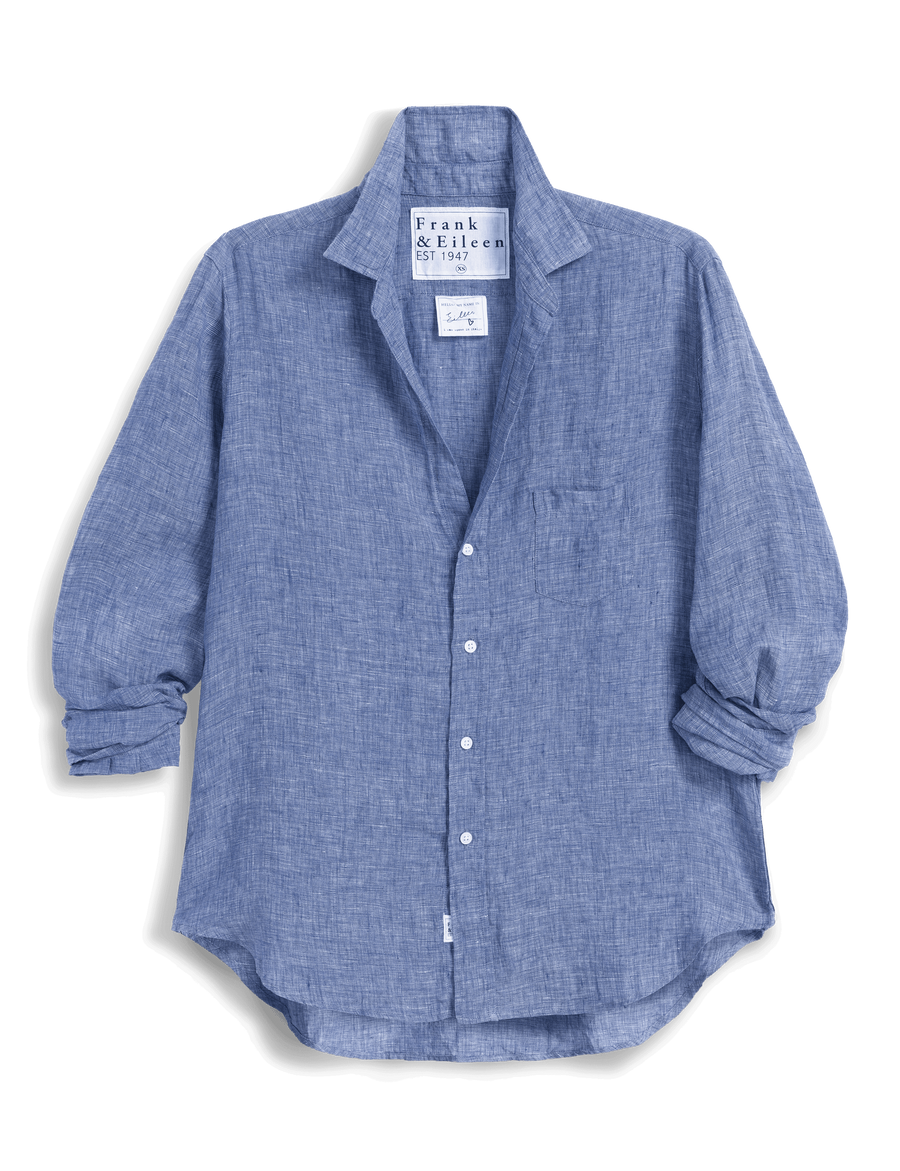 Eileen, Relaxed Button-Up Shirt, Blue | Frank & Eileen