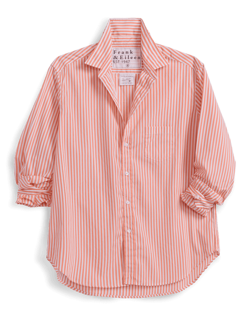 Eileen, Relaxed Button-Up Shirt, Orange Stripe | Frank & Eileen Eileen, Relaxed Button-Up Shirt, Orange Stripe | Frank & Eileen