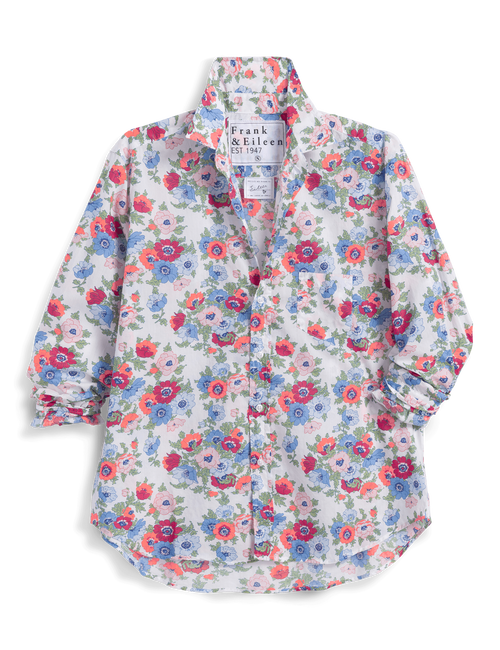 Floral patterned shirt with brand label on a white background, view 5