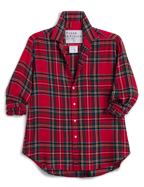 EILEEN Red Holiday Plaid, Italian Cashmere Touch, view 4