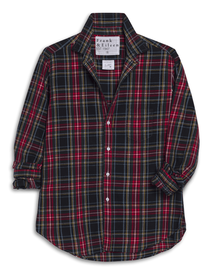 EILEEN Red and Yellow with Navy Plaid, Italian Flannel