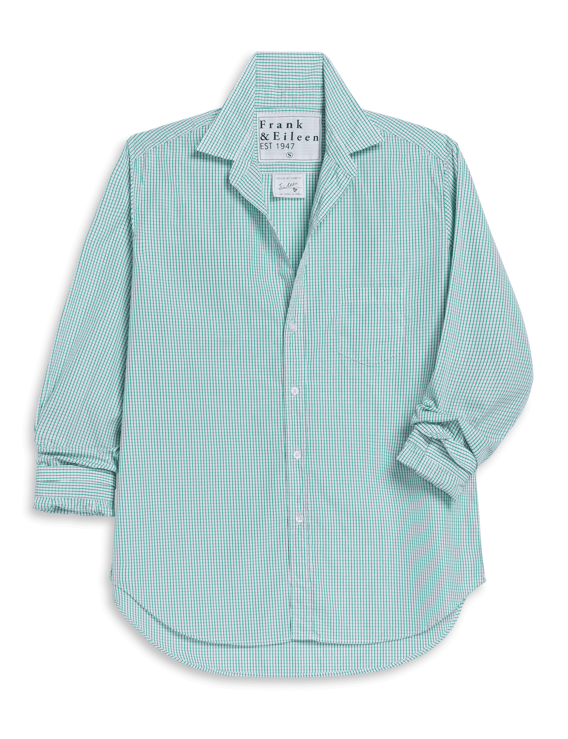 EILEEN White and Green Check, Superluxe