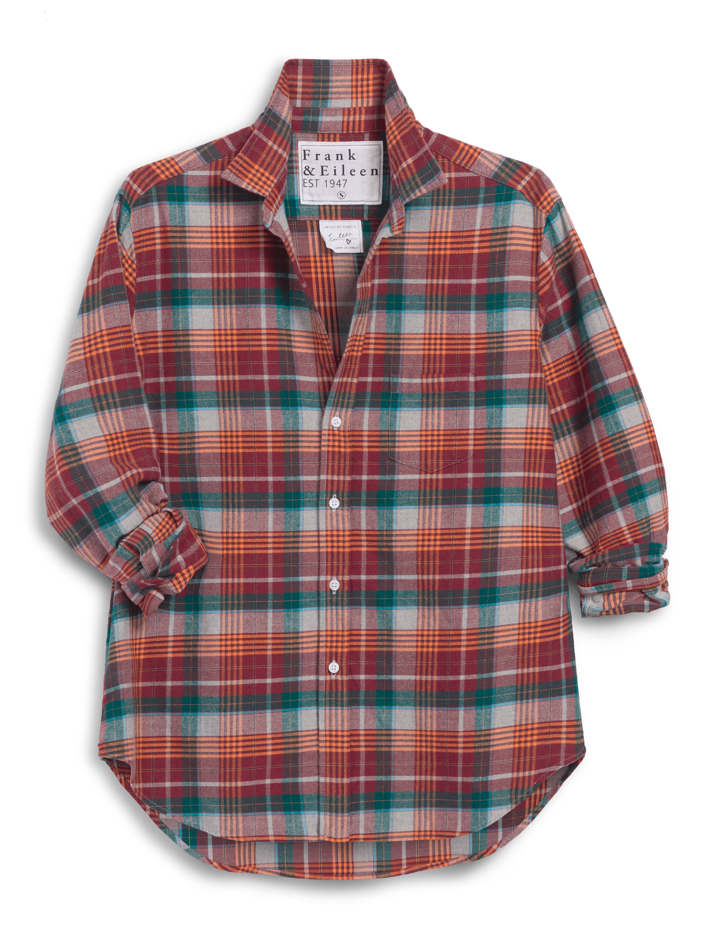 EILEEN Wine and Green Plaid, Italian Flannel