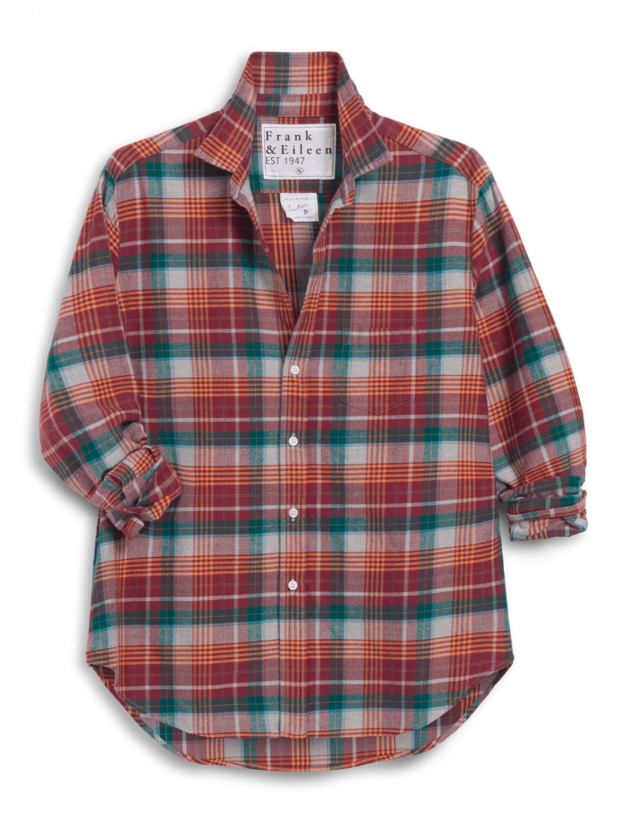 EILEEN Wine and Green Plaid, Italian Flannel