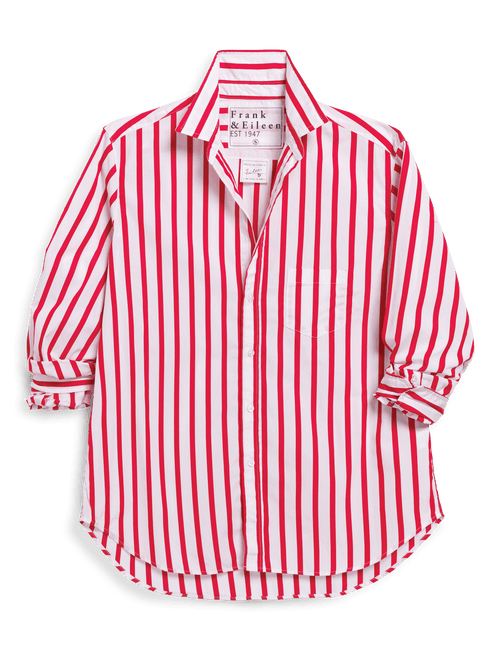 EILEEN White and Red Stripe, Italian Superluxe, view 4