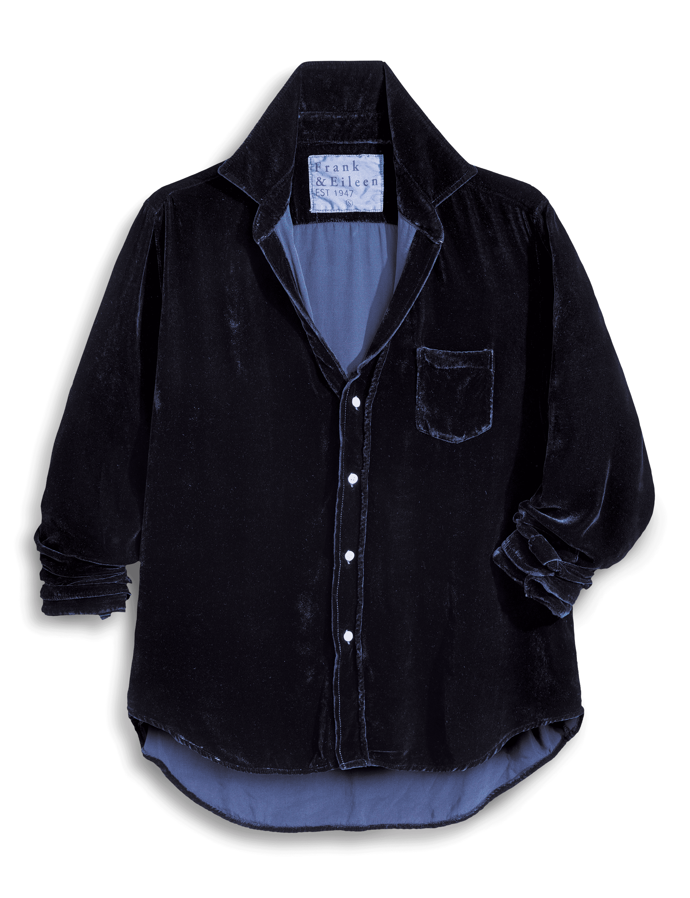 EILEEN VELVET Navy, Italian Washed Velvet