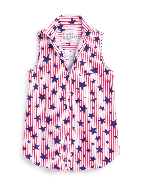 FINLEY Red Stripes with Navy Stars, Italian Superluxe, view 4