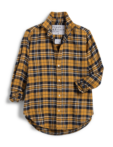 FRANK Yellow and Navy Plaid, Flannel